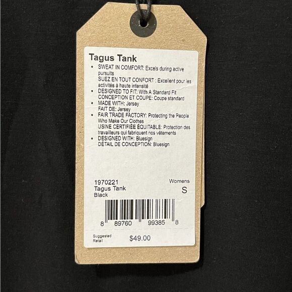 NWT PRANA Tagus Tank Black Women’s Size Small - Picture 8 of 8